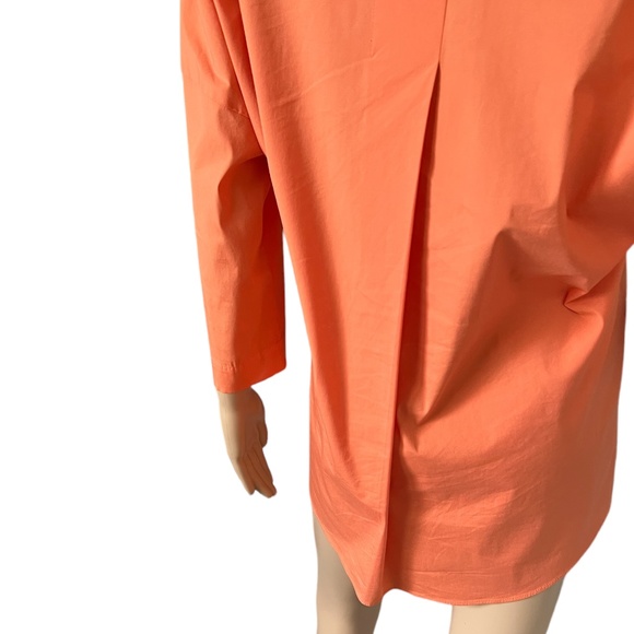 LAFAYETTE 148 Women's Orange Collared 3/4 Length Sleeve Blouse ~ Size Small - Picture 6 of 10